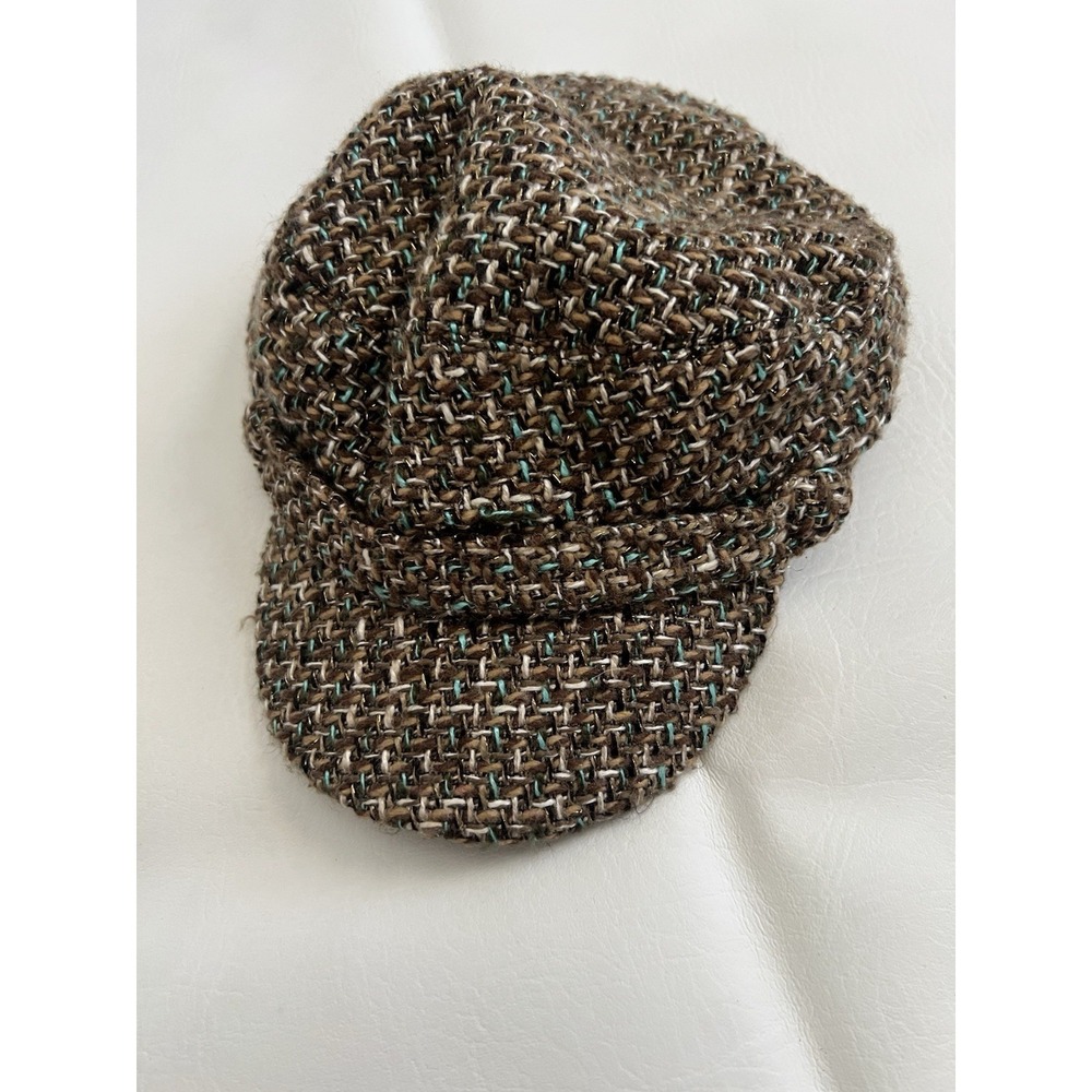 D&Y David & Young Y2K Cadet Hat Brown Tweed Manhattan Hat Company Wool Blend OS